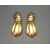 Vintage Gold Dangle Drop Clip on Earrings Articulated Bow Plain Gold