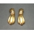 Vintage Gold Tone Dangle Drop Clip on Earrings Articulated Bow Plain Gold