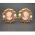 Kenneth Jay Lane KJL for Avon Cameo Clip on Earrings