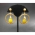 Vintage Clip on Drop Earrings Gold and Chartreuse Yellow Moss Green Drops