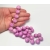 Vintage Light Purple Mottled Bead Necklace 24 inch Chunky Acrylic Plastic Beads
