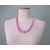Vintage Light Purple Mottled Bead Necklace 24 inch Chunky Acrylic Plastic Beads