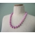 Vintage Light Purple Mottled Bead Necklace 24 inch Chunky Acrylic Plastic Beads