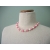 Vintage Pink and White Beaded Necklace 18 inch  9mm Acrylic Plastic Beads