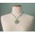 Vintage Shades of Blue Moonglow Big Statement Pendant Necklace