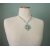 Vintage Shades of Blue Moonglow Big Statement Pendant Necklace