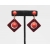 Vintage Burnt Orange and Mahogany Colored Dangle Clip on Earrings Geometric