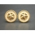 Monet white and gold round star clip on earrings
