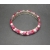 Vintage Pink and Red Enamel Hinged Bangle Clamper Bracelet