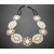 Vintage Winter White Metal Lace Necklace with Stretch Elastic Cord