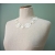 Vintage Winter White Metal Lace Statement Necklace with Stretch Elastic Cord