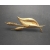 Vintage Gold Cattails and Leaf Brooch Long 3 3/8 inch Nature Lapel Pin