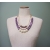 Talbots chunky purple triple strand beaded necklace