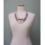 Talbots chunky purple triple strand beaded necklace