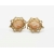 Vintage Genuine Carved Shell Cameo Screw Back Earrings