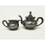 Antique Late 1800s Van Bergh Quadruple Silver Plate Tea Service Set Teapot Sugar Bowl Creamer Waste Bowl Tarnished Etched Silver Victorian Antique Late 1800s Van Bergh Quadruple Silver Plate Tea Service Set