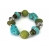 Green and Turquoise Howlite Nugget Chunky Stretch Elastic Bracelet