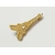 Vintage Eiffel Tower Shaped Brooch Gold Tone with Clear Rhinestones Paris France Europe Monument Travel Souvenir Lapel Pin Vintage Eiffel Tower Shaped Brooch Gold Tone with Clear Rhinestones