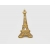 Vintage Eiffel Tower Shaped Brooch Gold Tone with Clear Rhinestones