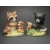 Vintage Homco Ceramic Animal Figurines Set of Two Raccoon Bear Cub