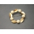 Vintage 14K GF Wreath Brooch with Faux Ivory White Flowers  Dainty Circle Pin