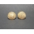 Vintage Monet Gold Pave Rhinestone Clip on Earrings Round 3/4" Button Earrings