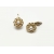 Vintage Dainty Gold Faux Pearl Clip on Earrings Tiny Pearl Minimalist Floral