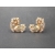 Vintage Crown Trifari Gold Tone Rhinestone Clip on Earrings Clear 1950s 1960s