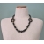 Vintage 1980s Chunky Black Beaded Necklace 24 inch Black Lucite Beads