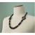 Vintage 1980s Chunky Black Beaded Necklace 24 inch Black Lucite Beads