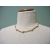 Vintage Rope Chain Twist Necklace with Faux Pearls 17 inch Silver and Gold