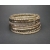 One Piece Stackable Bangle Bracelet Set Gold Beaded