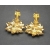 clear rhinestone floral clip earrings