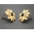 floral wedding clip on earrings pave rhinestone flowers big large