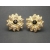 big pave rhinestone floral wedding clip on earrings