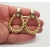 Vintage Gold Hoop Doorknocker Clip on Earrings Rope Twist Hoop Earrings