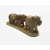 Vintage Hand Carved Stone Elephants in a Row Figurine Paperweight