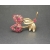 Vintage Pink Rhinestone Flower Brooch Gold Pave Pink Flower Lapel Pin