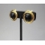 Vintage Trifari Black and Gold Clip on Earrings Signed Trifari Jewelry