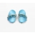 Vintage Aqua Blue Thermoset  and Silver Tone Clip on Earrings Mid Century Jewelr