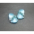 Vintage Aqua Blue Thermoset  and Silver Tone Clip on Earrings Mid Century Jewelr
