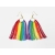 Rainbow tassel fringe hoop dangle earrings festival LGBTQ Pride LGBT