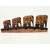 Wood Elephant Family Parade figurine tribal folk art home decor
