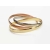 Vintage Copper Silver and Gold Tone Interconnected Bangles Mixed Metals