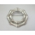 Vintage Monet Silver Tone Bamboo Brooch Circle Pin Elegant Wreath Lapel Pin