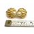 Vintage Goldette Gold Oyster Shell Faux Pearl Clip On Earrings Screwback Hinged