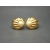 Vintage Goldette Gold Oyster Shell Faux Pearl Clip On Earrings Screwback Hinged
