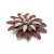 Vintage Enamel Flower Brooch Lapel Pin Pink Merlot Plum and Brown Enamel