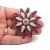 Vintage Enamel Flower Brooch Lapel Pin Pink Merlot Plum and Brown Enamel