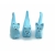 Set of Three 3 Miniature Cat Figurines Polymer Clay Sculpture Light Blue Kitten